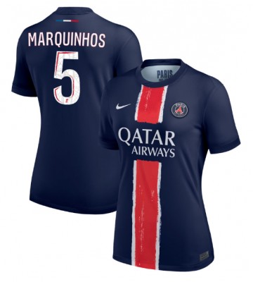 Paris Saint-Germain Marquinhos #5 Replica Home Stadium Shirt for Women 2024-25 Short Sleeve